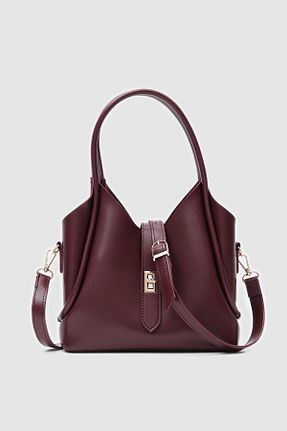 کیف پستچی زرشکی زنانه چرم مصنوعی Shule Bags - کد 879282242