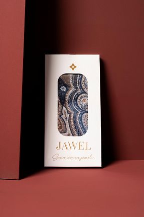 روسری سرمه ای پلی استر JAWEL - کد 879290630