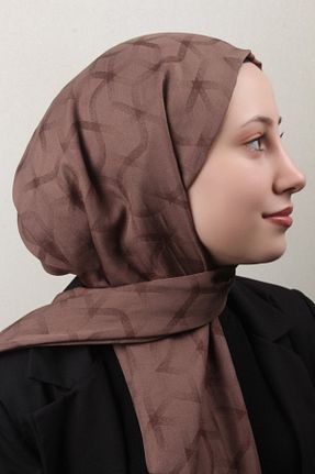 شال قهوه ای زنانه پلی استر Aker - کد 879288402