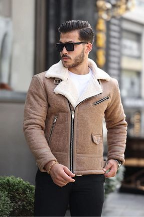 کاپشن بژ مردانه رگولار Oliggopol - کد 778290089