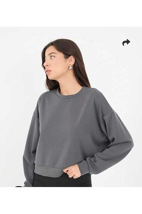سوئیشرت طوسی زنانه ساده Cocona - کد 879299647
