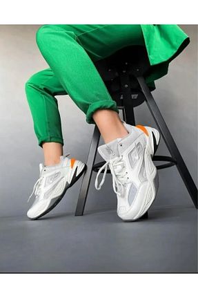 کفش اسنیکر نارنجی زنانه چرم اصل Nike - کد 879297352