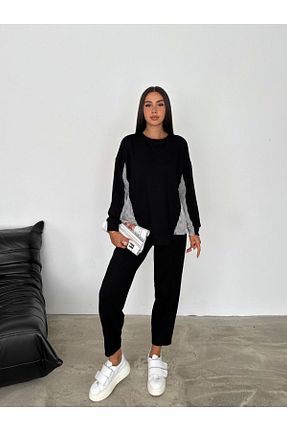 ست بالاتنه و پائین تنه مشکی زنانه بافت Butik - کد 879299332