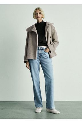 شلوار جین آبی زنانه رگولار MANGO - کد 838742571