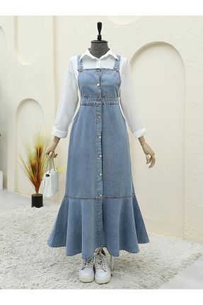 لباس حجاب آبی زنانه رگولار Modamorfo - کد 879304834