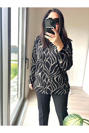 بلوز مشکی زنانه چاپی charamela - کد 879308227