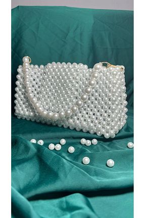 کیف مجلسی سفید زنانه B Made - کد 879315596