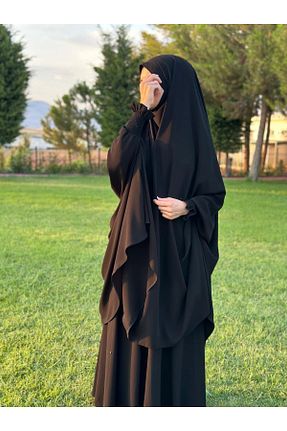 ست بالاتنه و پائین تنه حجاب مشکی زنانه Çan Bayram Giyim - کد 879326963