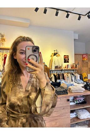 لباس قهوه ای زنانه بافتنی MODA - کد 879321074