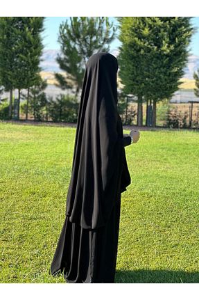 ست بالاتنه و پائین تنه حجاب مشکی زنانه کلوش Bayram Giyim - کد 879329823