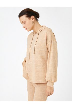سوئیشرت بژ زنانه ساده Koton - کد 377463038