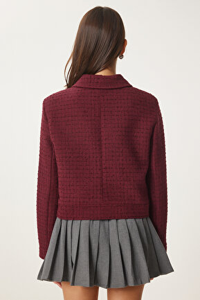 کت زرشکی زنانه آستر دار Lovelyİstanbul - کد 879337585