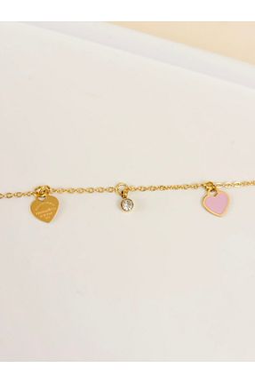 گردنبند استیل ( فولاد ) صورتی استیل (فولاد) Sense Jewelry - کد 879435506