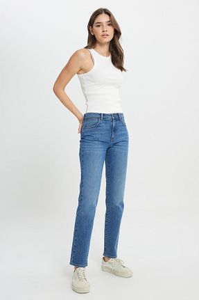 شلوار جین طوسی زنانه پاچه ساده Wrangler - کد 879358757