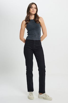 شلوار جین مشکی زنانه پاچه ساده Wrangler - کد 879358755