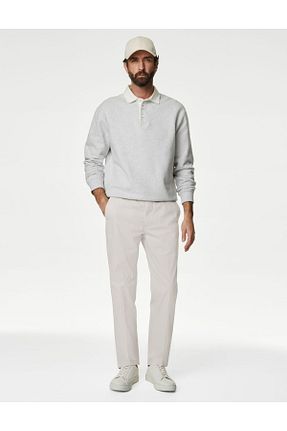 شلوار بژ مردانه پنبه ای Marks & Spencer - کد 831298154