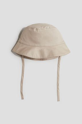 کلاه بژ بچه گانه پنبه ای H&M - کد 872242667