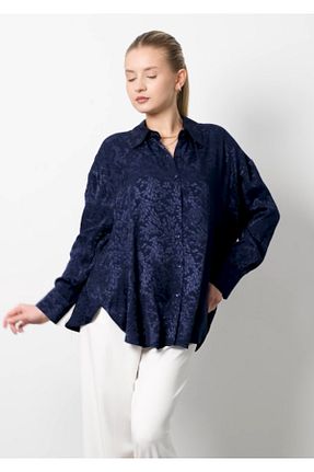 پیراهن سرمه ای زنانه اورسایز PERA MODA - کد 879364236