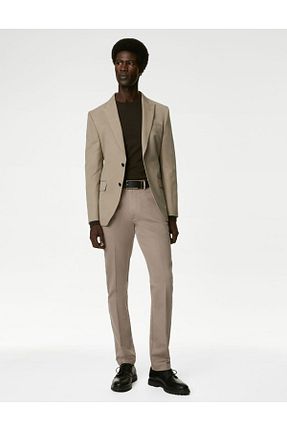 شلوار بژ مردانه پنبه ای Marks & Spencer - کد 852965398