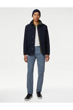 شلوار آبی مردانه پنبه ای Marks & Spencer - کد 658253109