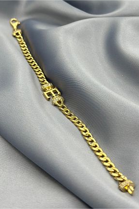 دستبند طلا زرد زنانه 14 عیار Dağıstanlı Kuyumculuk - کد 879379636