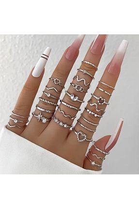 انگشتر جواهر طوسی زنانه زیرکن Takıtolia - کد 879383536