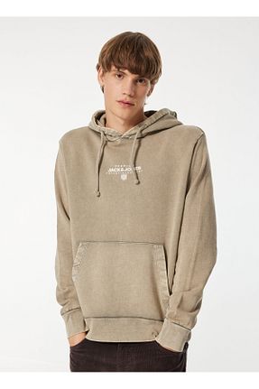 سوئیشرت بژ مردانه ساده Jack & Jones - کد 879391808