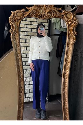 شلوار آبی زنانه پارچه Mintaş - کد 879397865