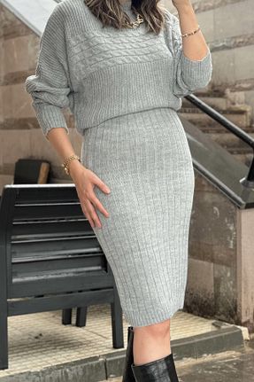 لباس طوسی زنانه تریکو Trade Bazaar - کد 879390204