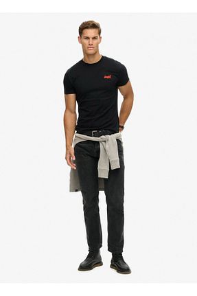 تیشرت مشکی مردانه یقه دوچرخه SUPERDRY - کد 879406018