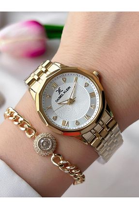 ساعت مچی طلائی زنانه 36 میلی متر Daniel Klein - کد 879407229