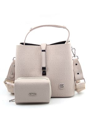 کیف دوشی طوسی زنانه چرم مصنوعی Just Polo - کد 867678571