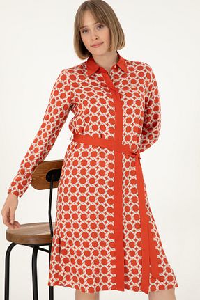 لباس نارنجی زنانه بافتنی U.S. Polo Assn. - کد 879434202