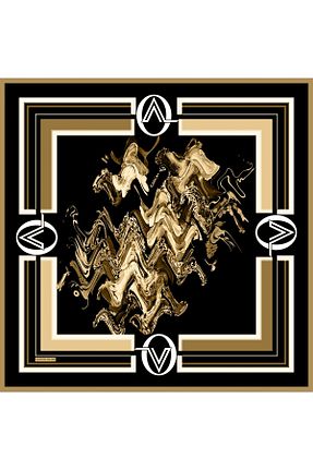 روسری مشکی 90 x 90 Valentino Orlandi - کد 879449501