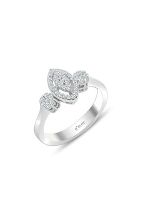 انگشتر برلیان صورتی 14 عیار Amor Pırlanta - کد 879444295