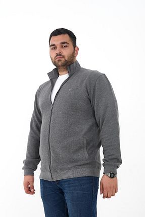 سوئیشرت سایز بزرگ طوسی مردانه سایز بزرگ Maccali - کد 877678975
