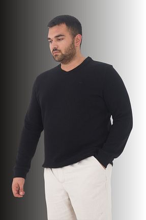 سوئیشرت سایز بزرگ مشکی مردانه سایز بزرگ Maccali - کد 878554597