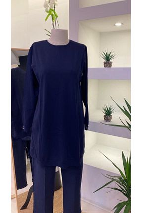 کت حجاب سرمه ای زنانه تنگ Invee - کد 688063361