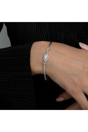 دستبند نقره سفید زنانه 925 عیار Usho Jewelry - کد 879454881