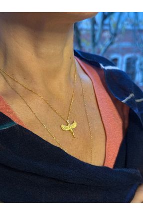 گردنبند نقره زرد زنانه 925 عیار Kybele Jewellery - کد 879485427