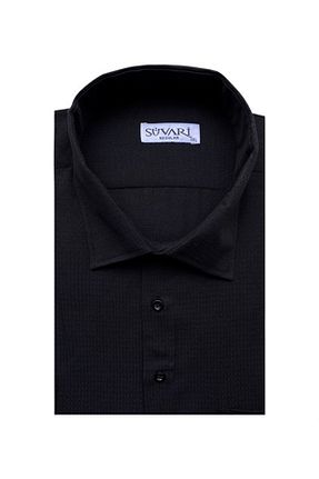 پیراهن سایز بزرگ مشکی مردانه سایز بزرگ SÜVARİ - کد 369727739