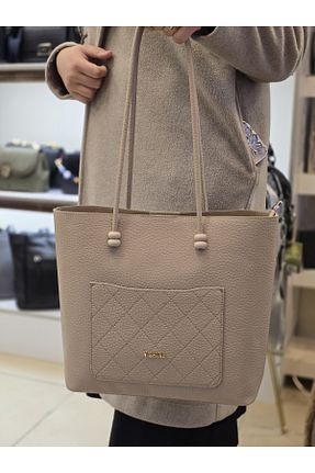 کیف دوشی بژ زنانه چرم مصنوعی Kemo Bags - کد 875238229