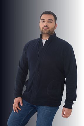 سوئیشرت سایز بزرگ سرمه ای مردانه سایز بزرگ Maccali - کد 878353112