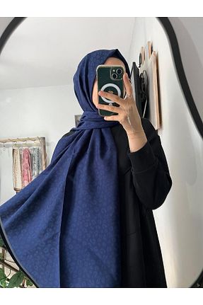 شال سرمه ای زنانه پنبه ای Merwiss - کد 879499102