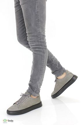 کفش کژوال طوسی مردانه چرم خالص MARCO ROSSİ - کد 879490260