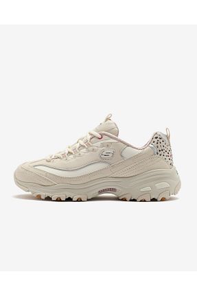 کفش اسنیکر بژ زنانه بند دار Skechers - کد 879502590