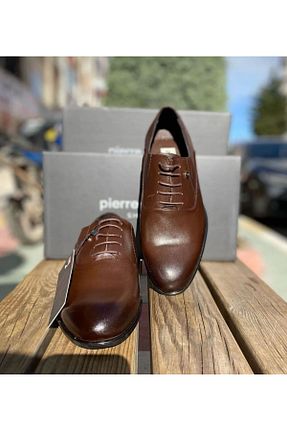 کفش کلاسیک قهوه ای مردانه چرم خالص Pierre Cardin - کد 879502692