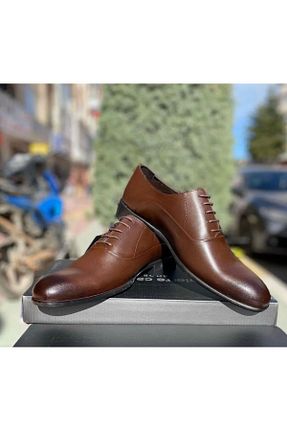 کفش کلاسیک قهوه ای مردانه چرم خالص Pierre Cardin - کد 879502692