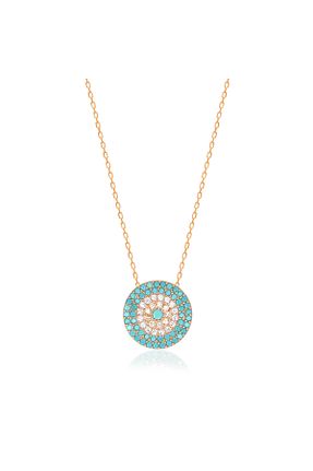 گردنبند نقره طلائی زنانه 925 عیار Coşar Silver - کد 879558266