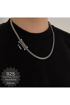 گردنبند نقره مردانه 925 عیار anadolusilver - کد 855344623